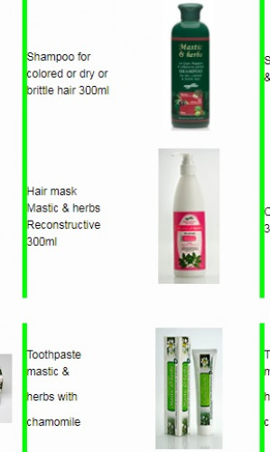 Various products related to mastic Photos