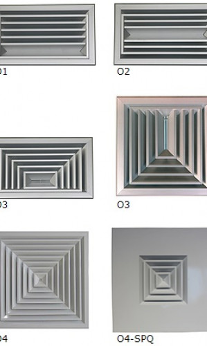Grilles, diffusers and air duct connection components Photos